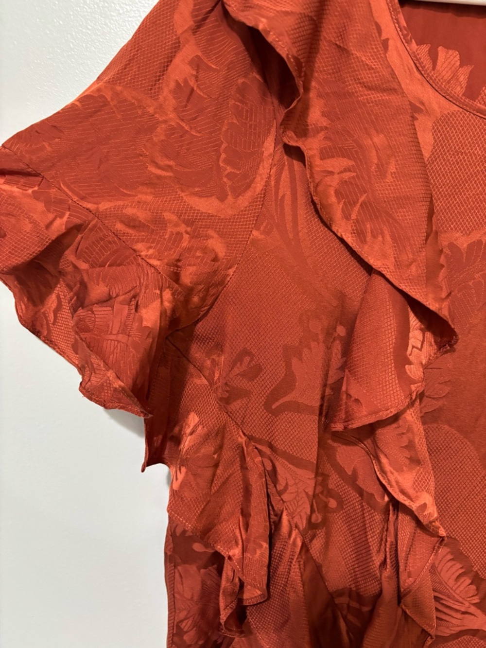 Cinq a Sept Silk Ruffle Blouse - Picture 5 of 6